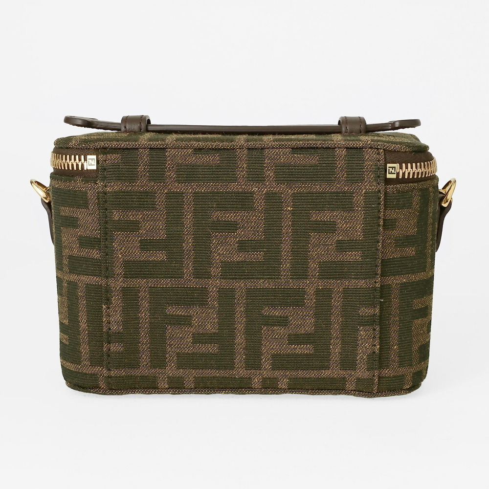 Fendi Shoulder Bag Brown FF Jacquard AF - Picture 2 of 9